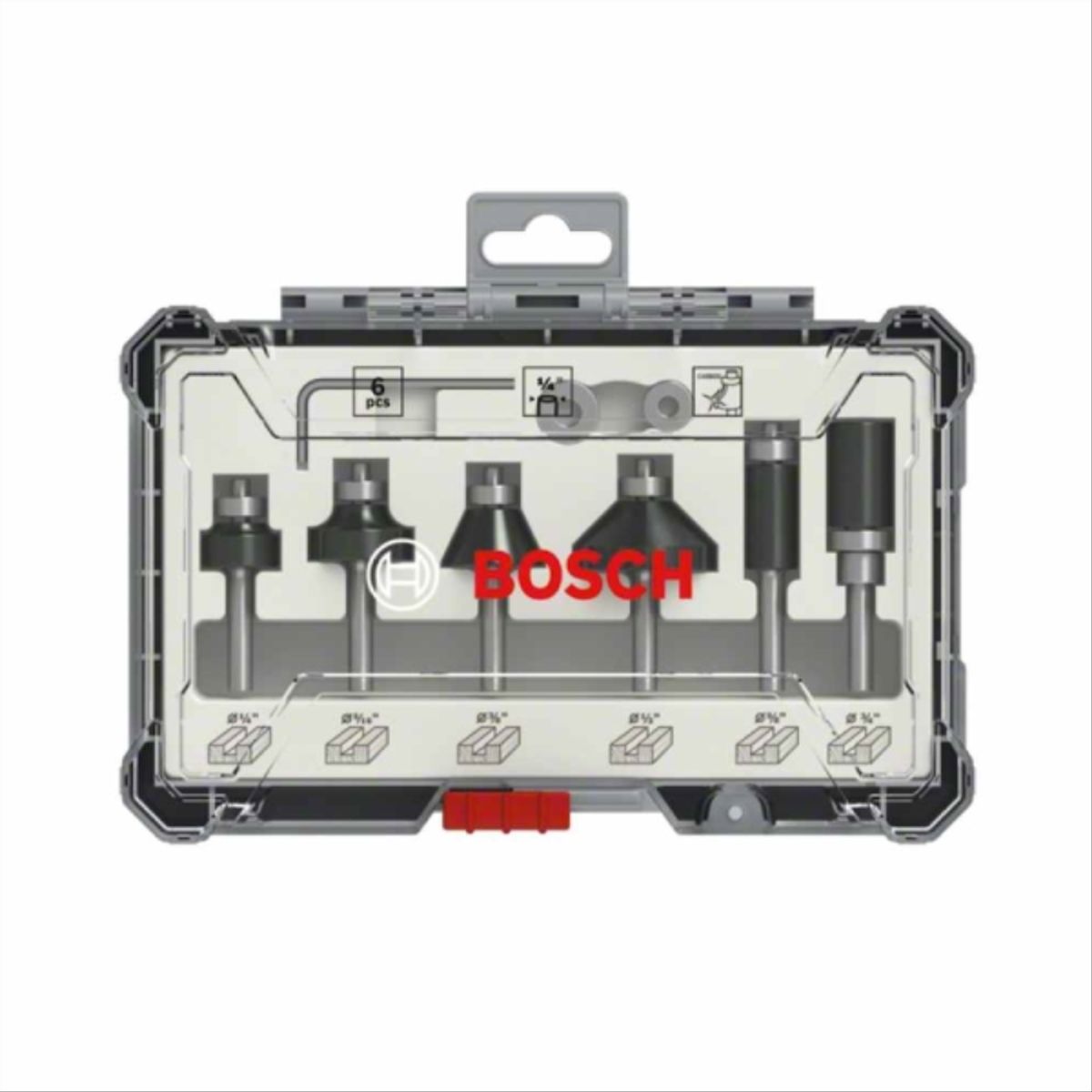 BOSCH - Set 6 fresas brodes redondear 1/4