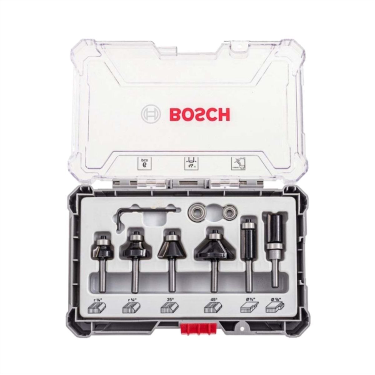 BOSCH - Set 6 fresas brodes redondear 1/4