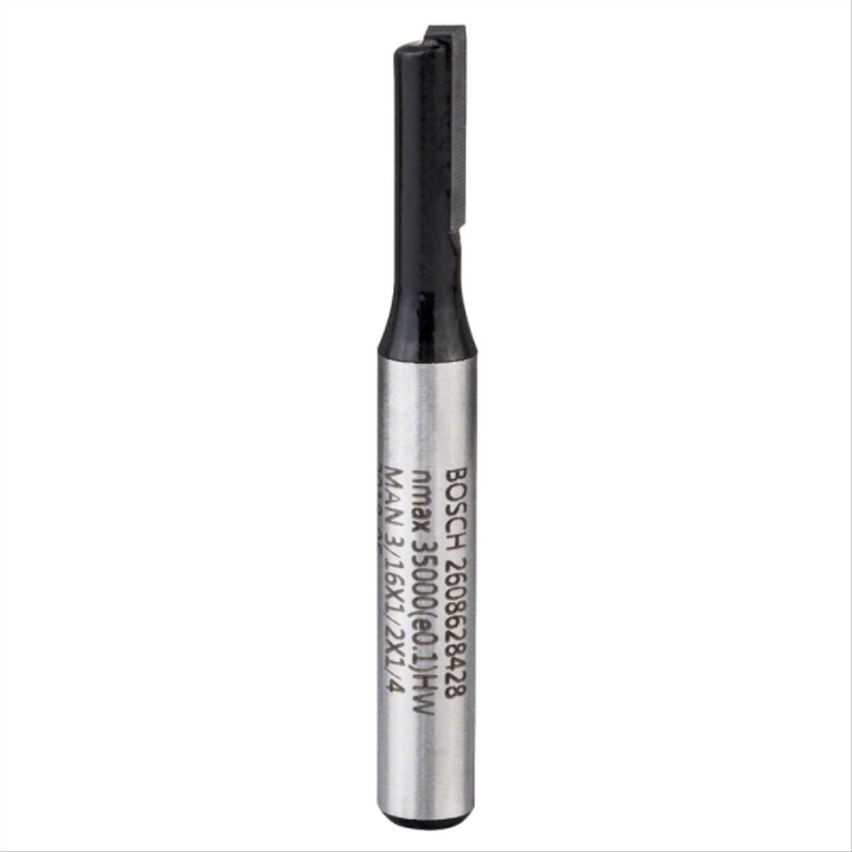 BOSCH - Fresa madera 1/4" ranura recta 1 filo corte 3/16"