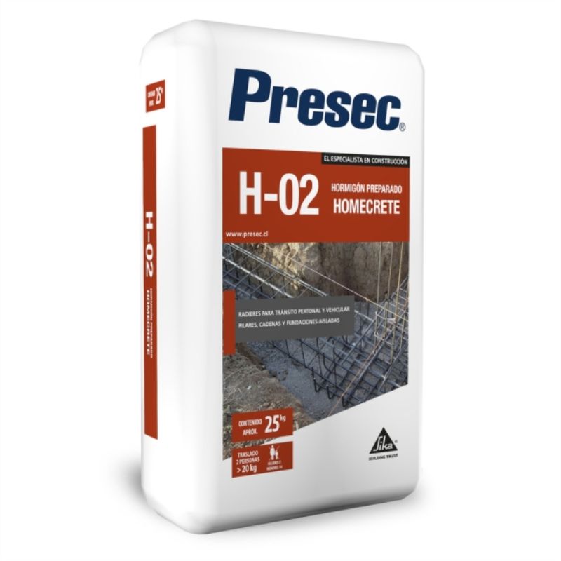 PRESEC - Concreto preparado H20 (H-02) saco 25kg