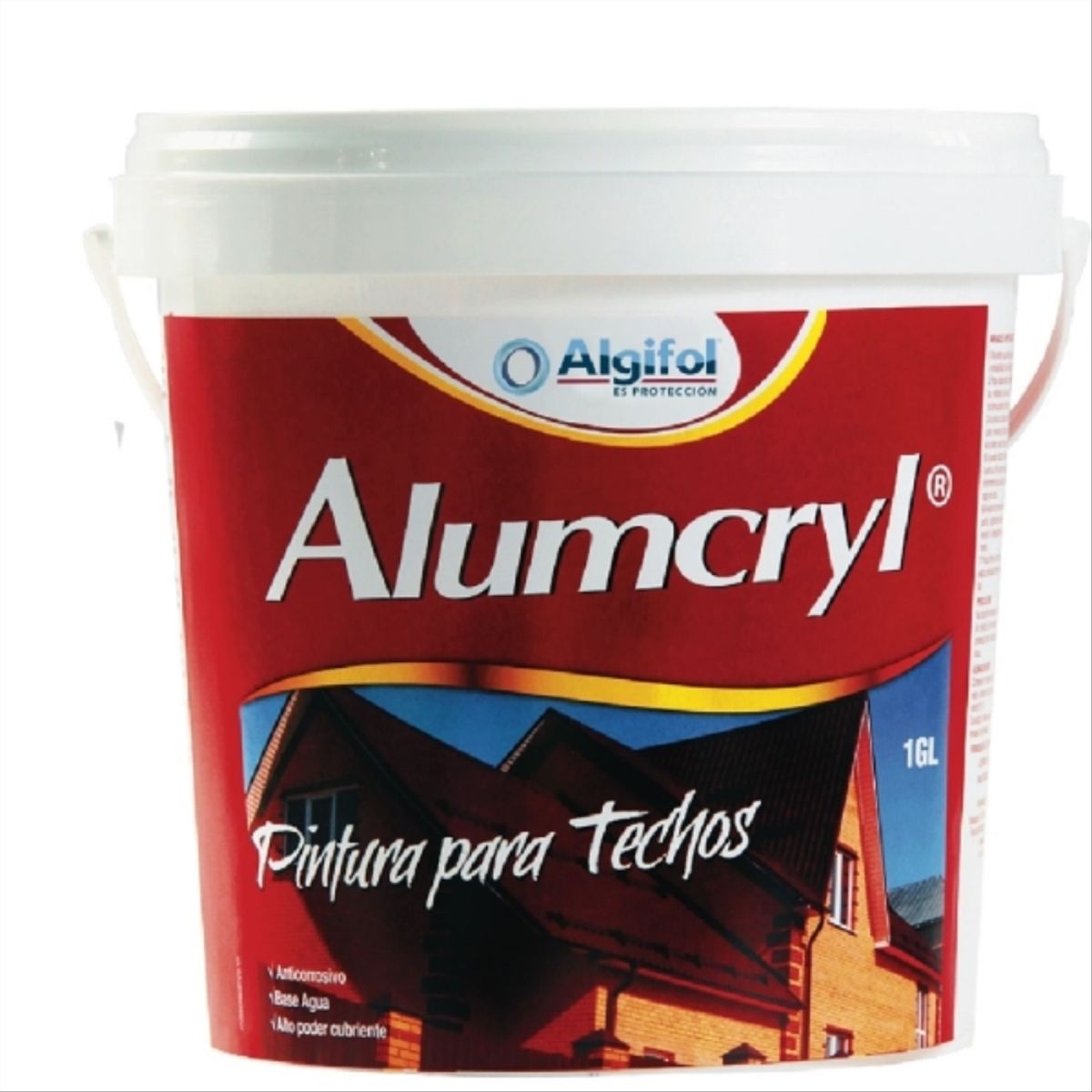 ALGIFOL - Pintura para techo Alumcryl negro mediterráneo 1 gal