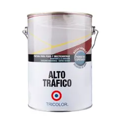 TRICOLOR - Pintura piso Alto Tráfico gris 1 gal