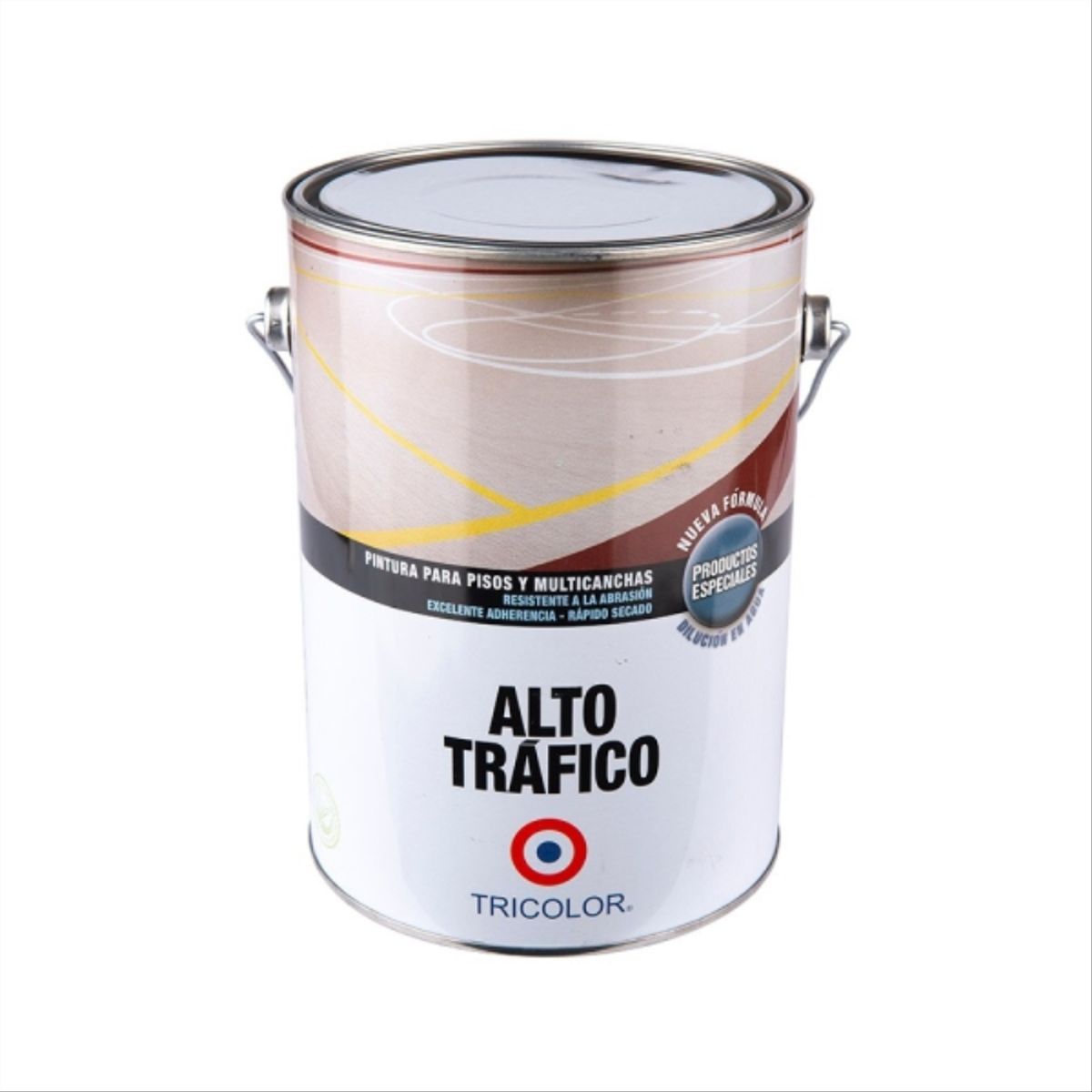 TRICOLOR - Pintura piso Alto Tráfico gris 1 gal