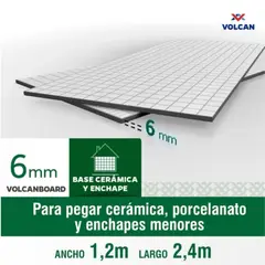 VOLCAN - Plancha lisa volcanboard ceramica 6mm 1,20x2,40 ml