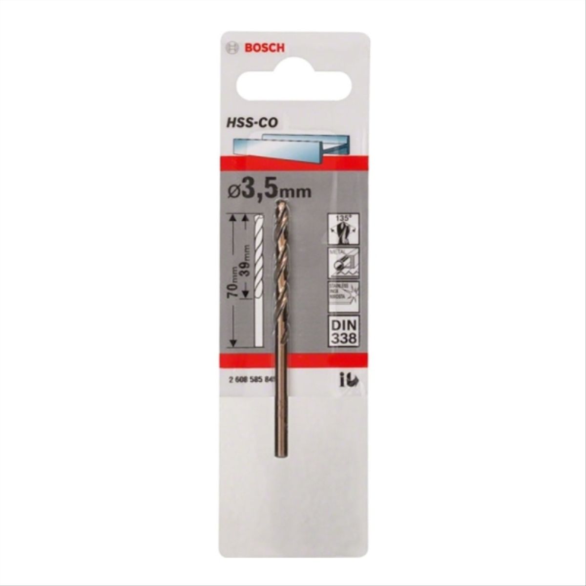 BOSCH - Broca metal cobalto 3,5mm