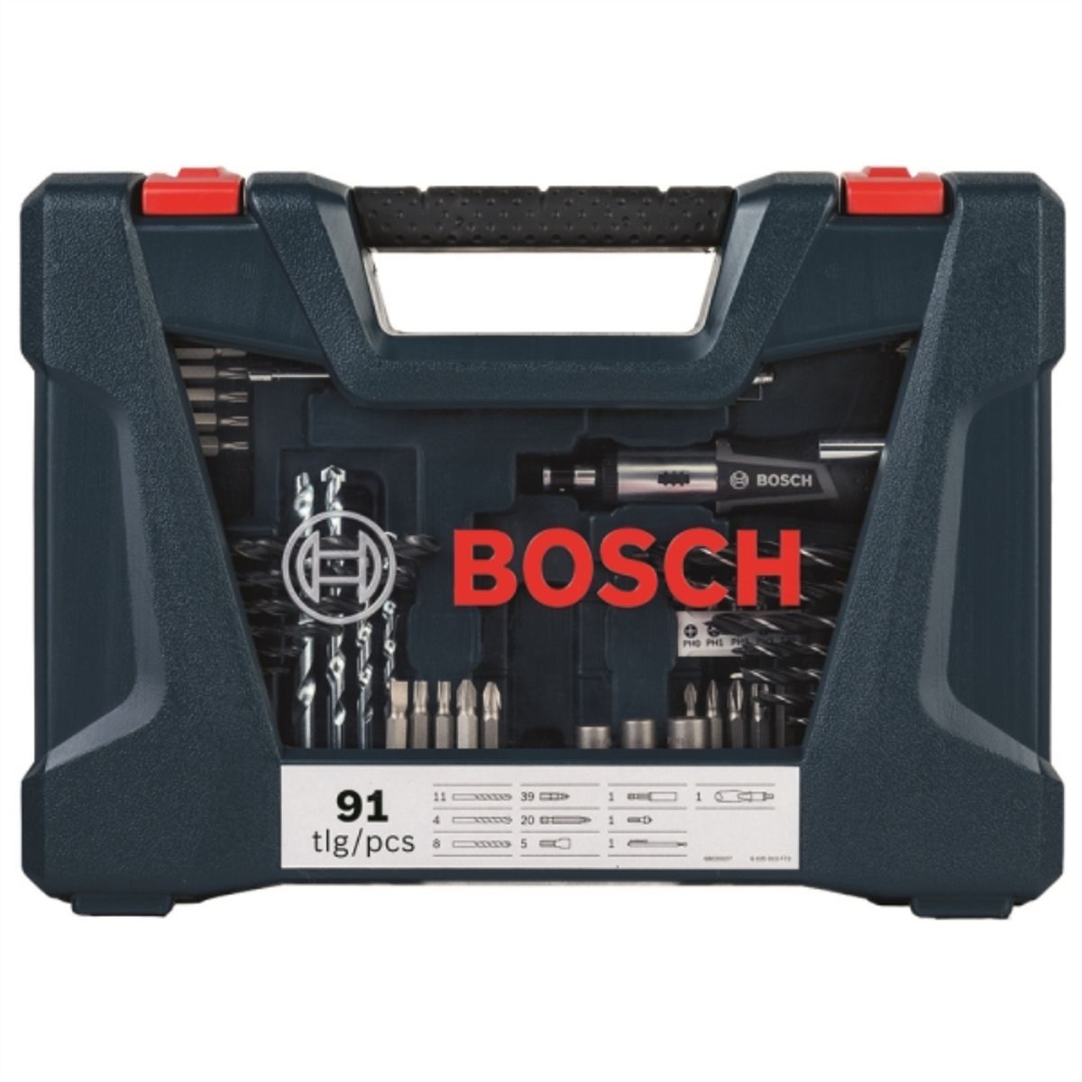 BOSCH - Set 91 piezas taladrar/atornillar