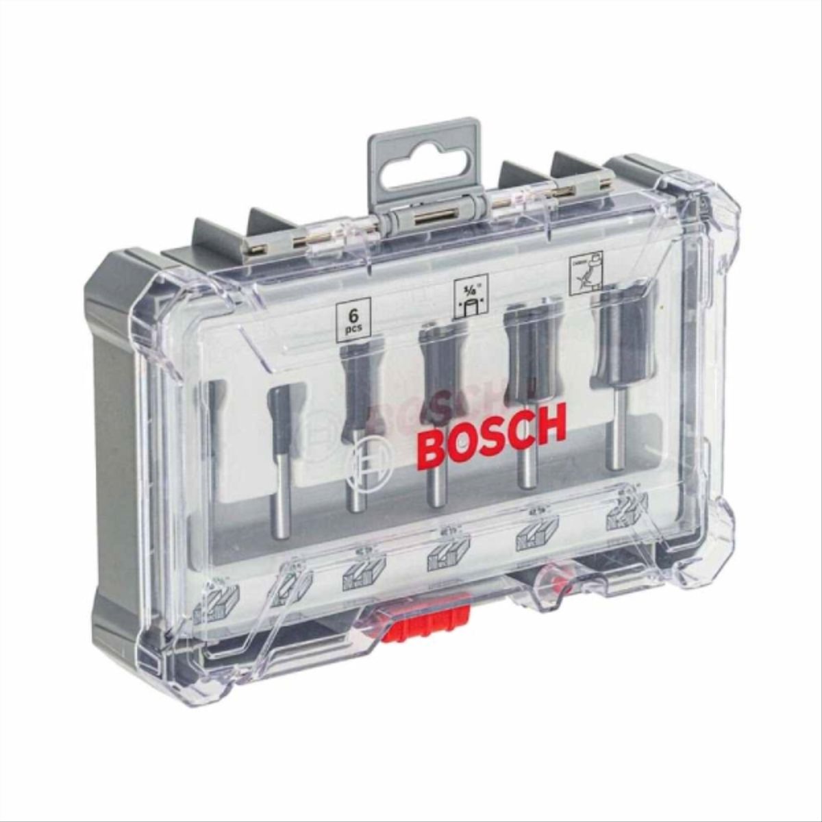 BOSCH - Set 6 fresas rectas 1/4