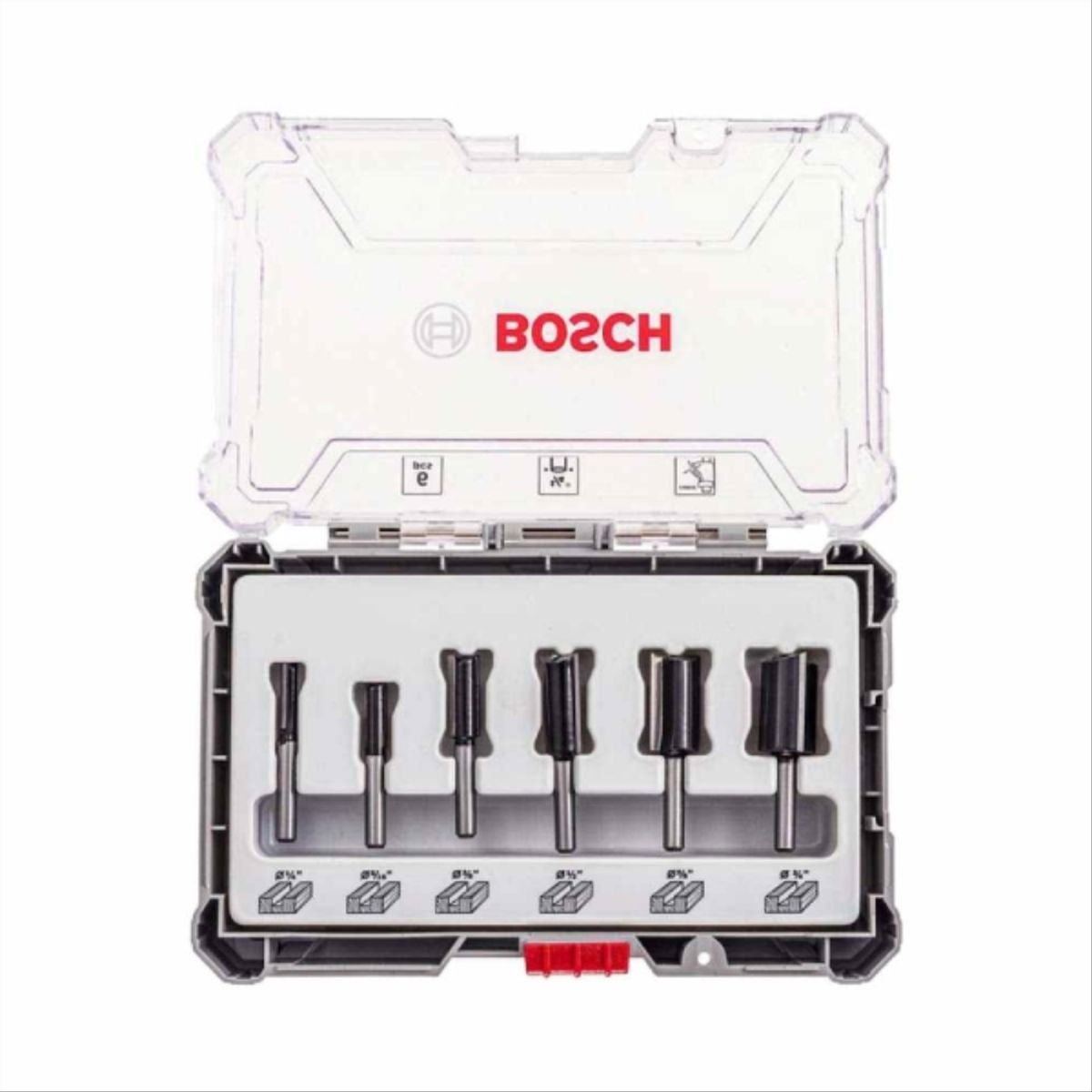 BOSCH - Set 6 fresas rectas 1/4