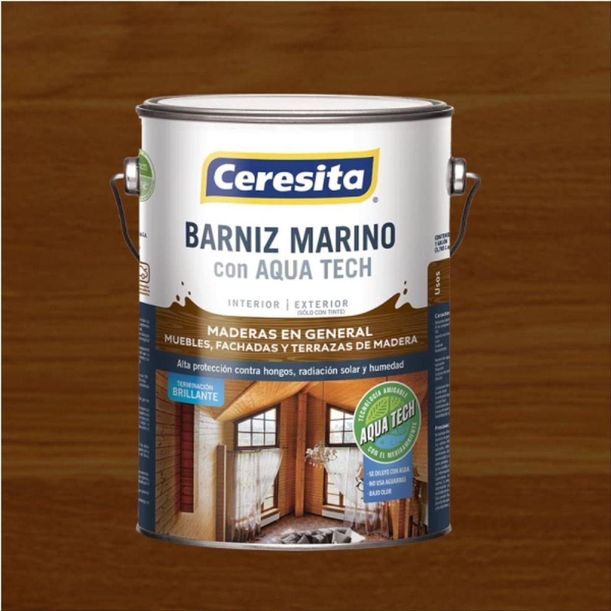 CERESITA - Barniz marino Aqua Tech roble 1 gl