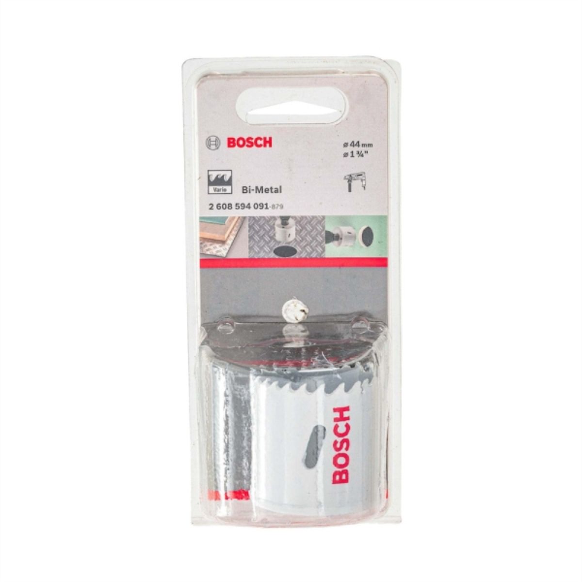 BOSCH - Sierra copa Bosch Bimetálica HSS 44mm, 1 3/4" en blister