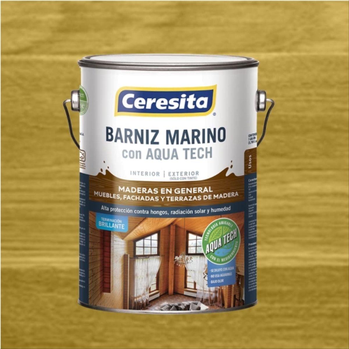Barniz marino Aqua Tech maple 1 gl, marca CERESITA - Foto Principal