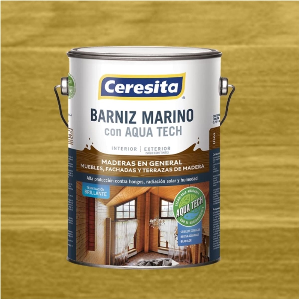 Barniz marino Aqua Tech maple 1 gl, marca CERESITA - Foto Principal