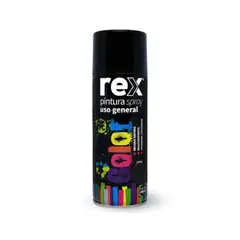 REX - Pintura Spray negro brillante 400 ml