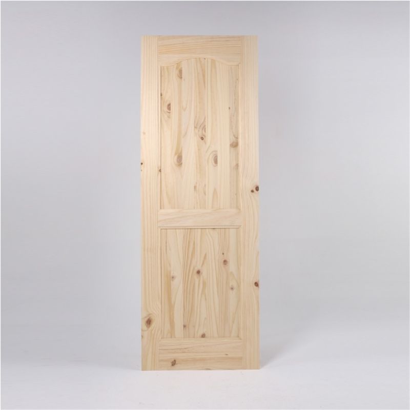 MADERAS BRAVO - Puerta pino 1/2 punto portal  43mm X 80 X 200mt