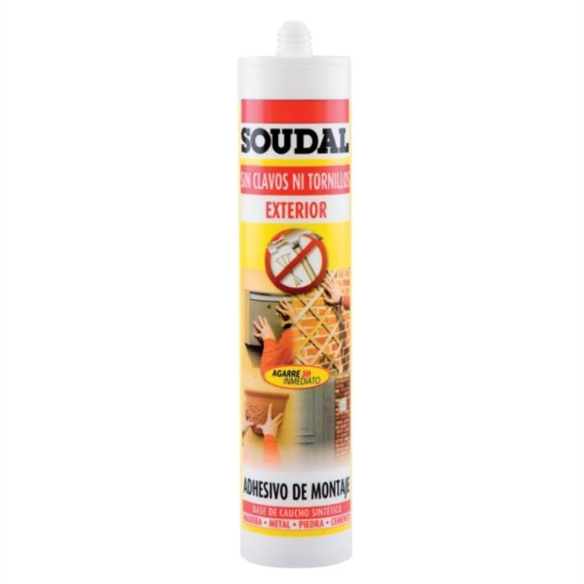 Adhesivo de montaje sin clavos ni tornillos exterior 360 gr, marca SOUDAL - Foto Principal