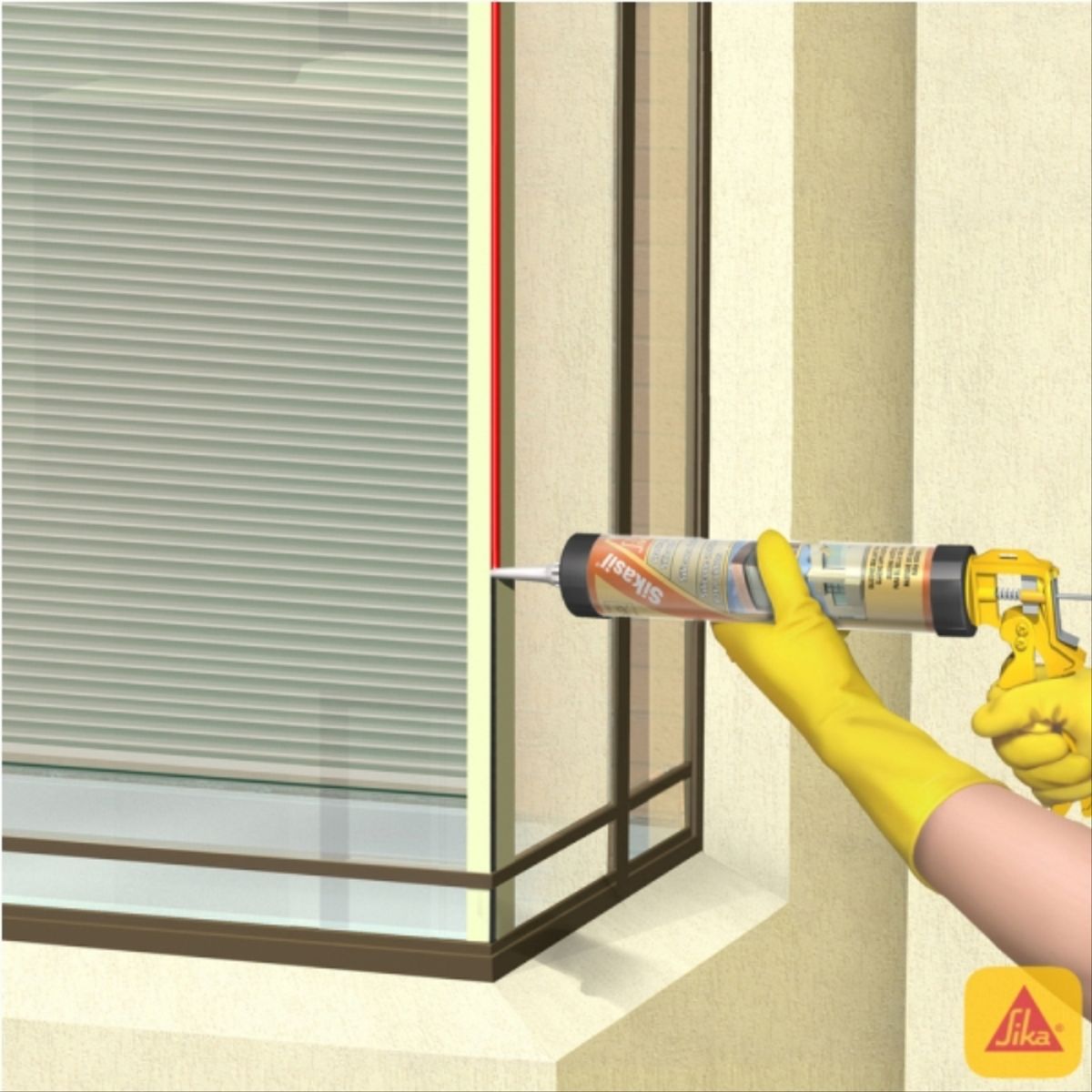 SIKA - Silicona acética Sikasil-AC transparente 300 ml