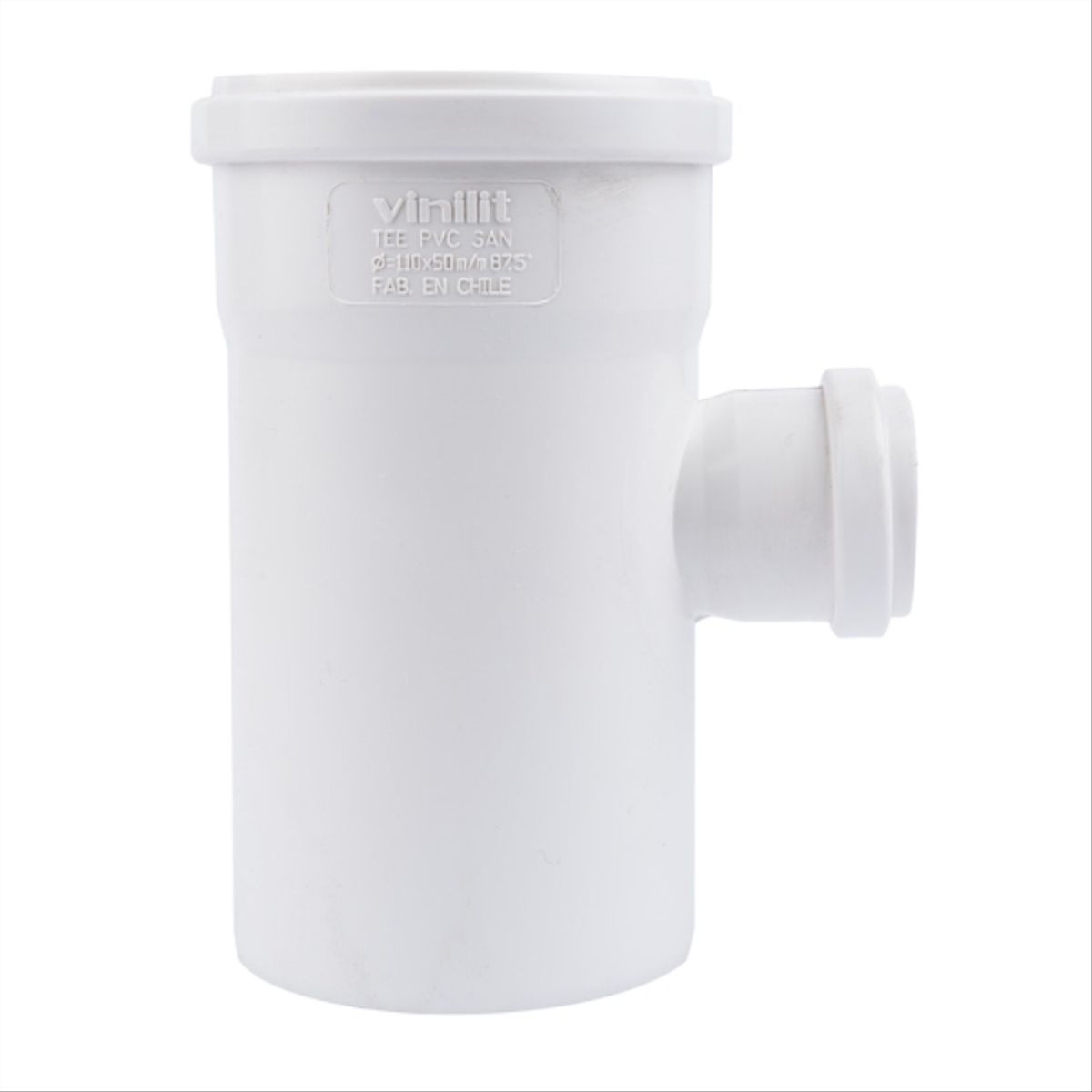 Tee pvc sanitario blanco 110x50mm, marca VINILIT - Foto Principal