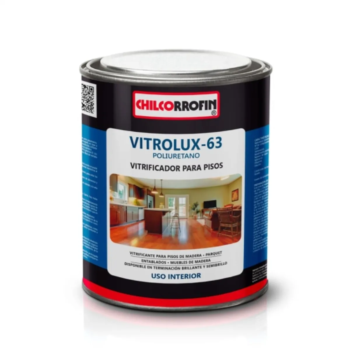 CHILCORROFIN - Vitrificante para pisos Vitrolux 63 incoloro 1/4 gal