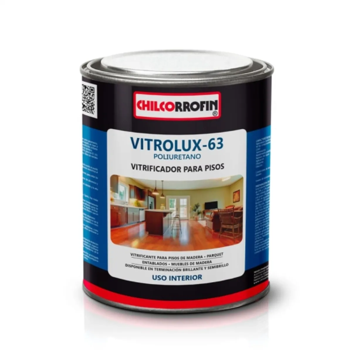 CHILCORROFIN - Vitrificante para pisos Vitrolux 63 incoloro 1/4 gal