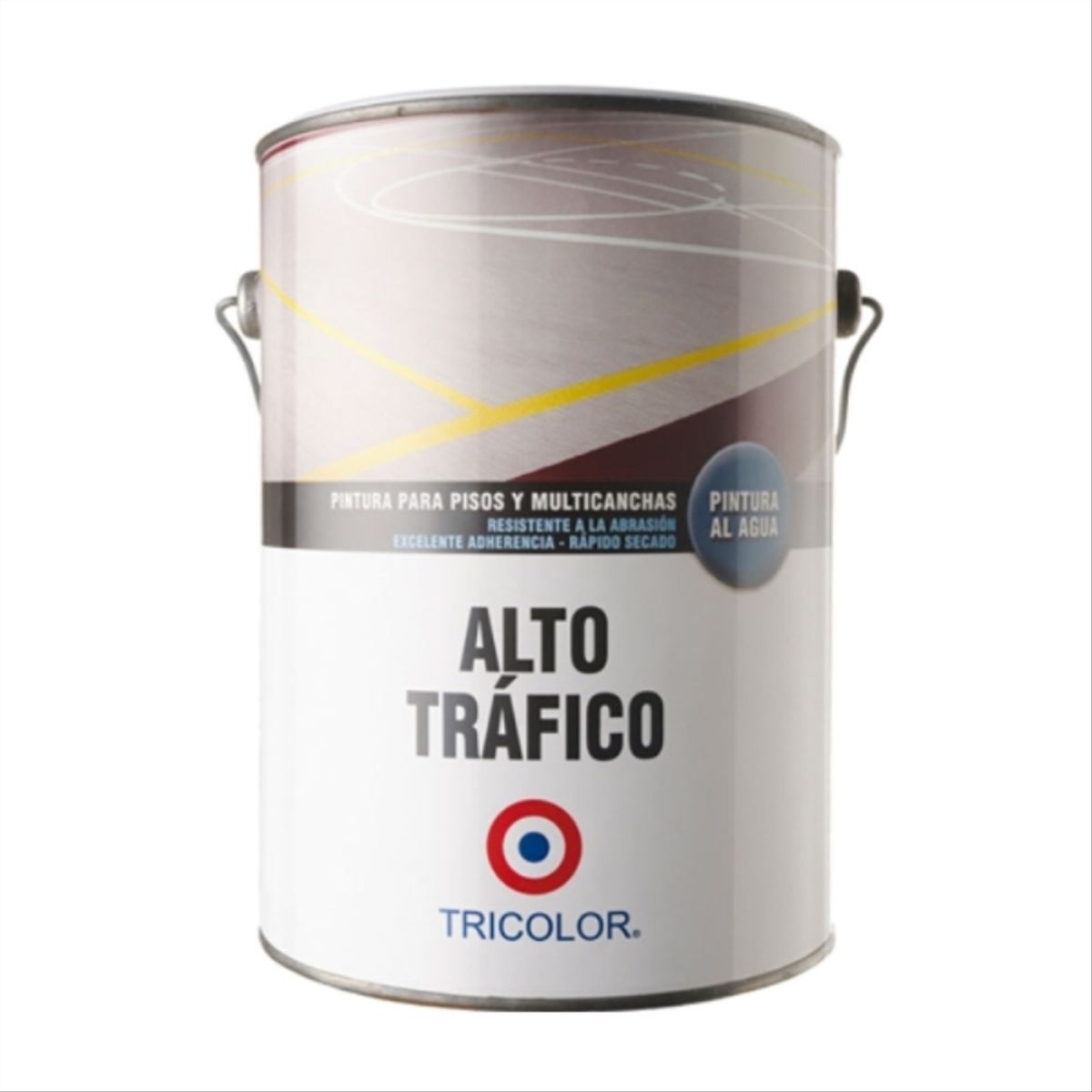 TRICOLOR - Pintura piso Alto Tráfico blanco 1 gal