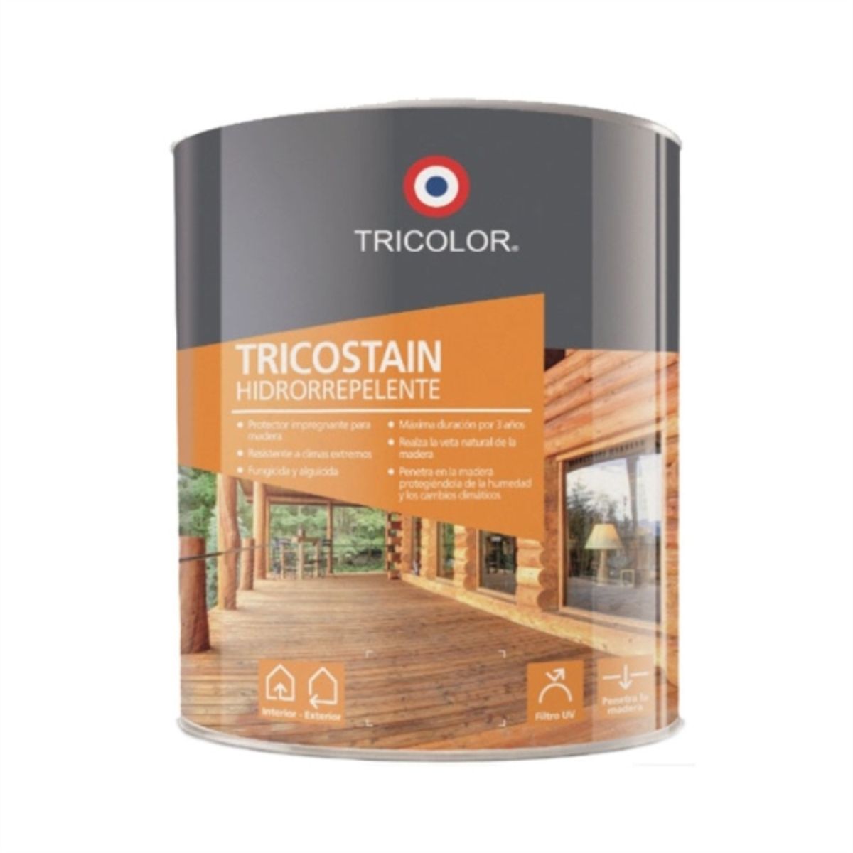 TRICOLOR - Protector de madera Tricostain roble 1/4 gal