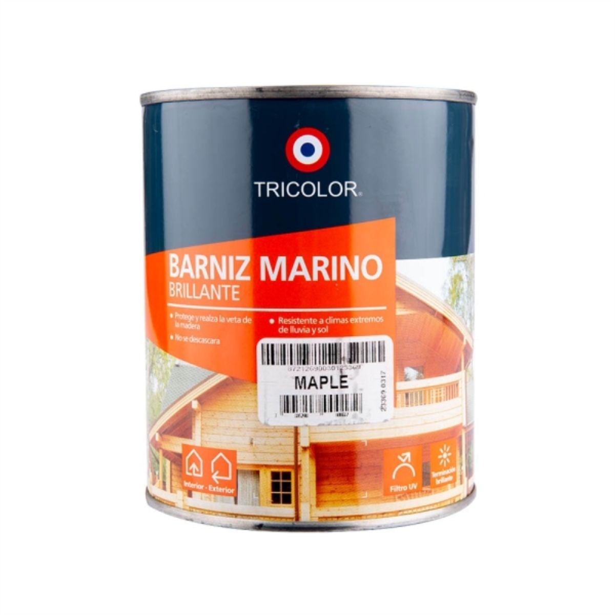 TRICOLOR - Barniz marino maple 1/4 gal