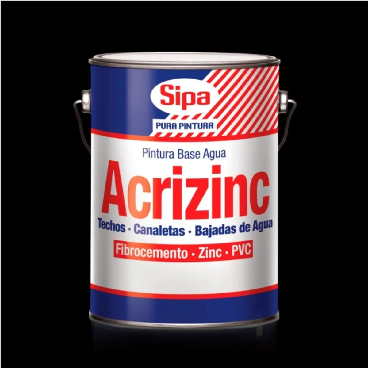 SIPA - Pintura para techo Acrizinc negro 1 gal