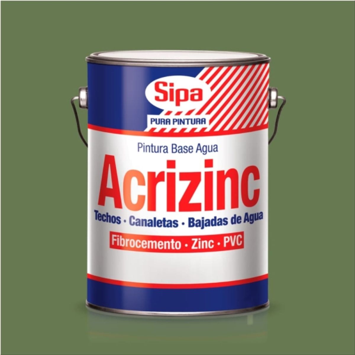 SIPA - Pintura para techo Acrizinc verde musgo 1 gal