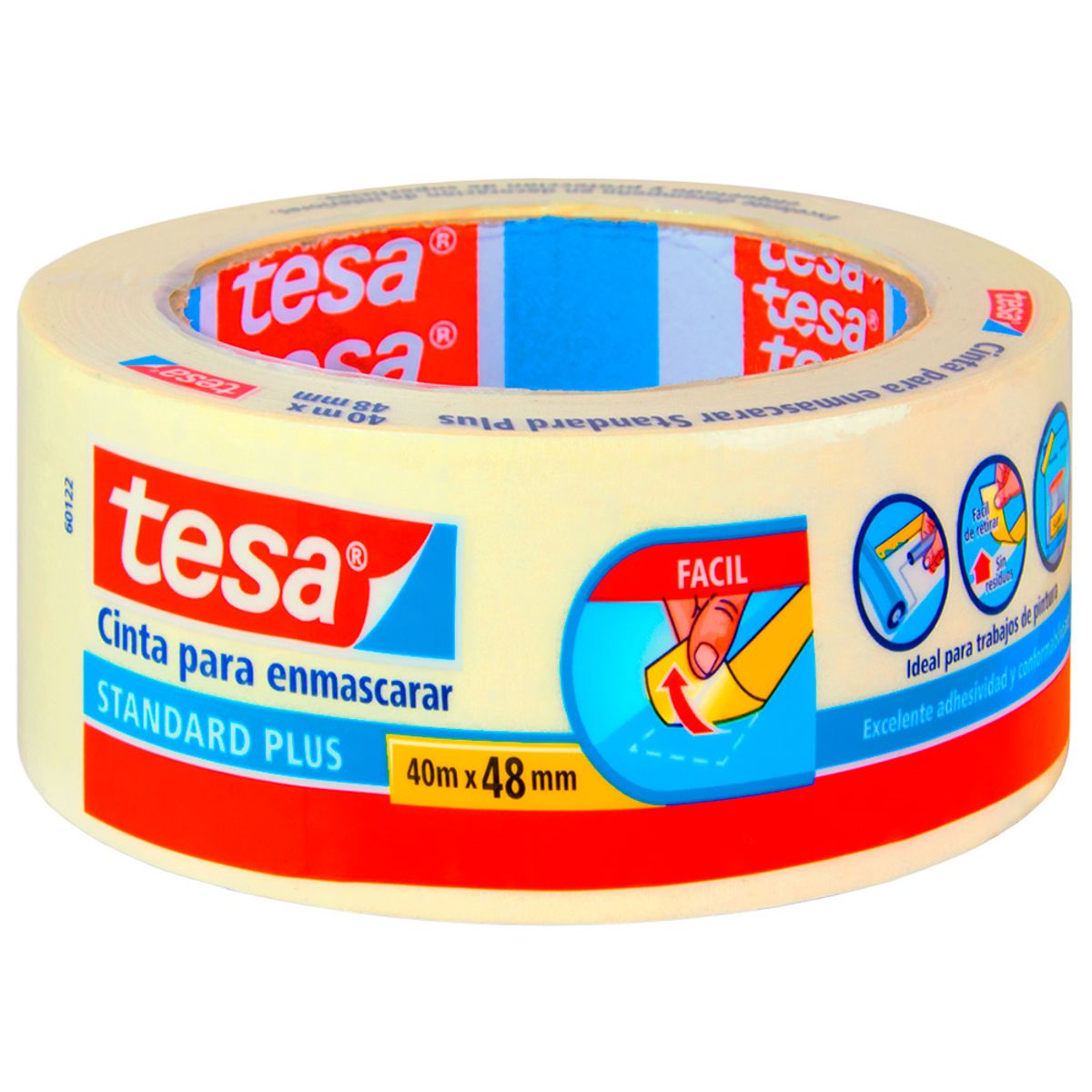 TESA - Cinta enmascarar 48 mm x 40 mt