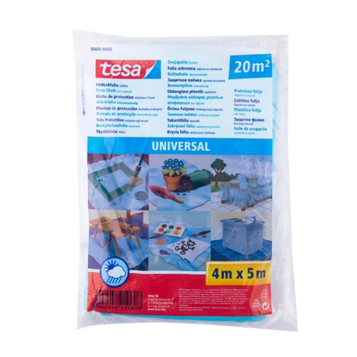 TESA - Protector plástico para pintar 20 mt2