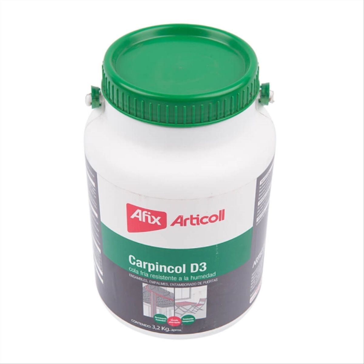 AFIX - Cola fría madera ultra rápida resistente a la humedad 3,2 kg