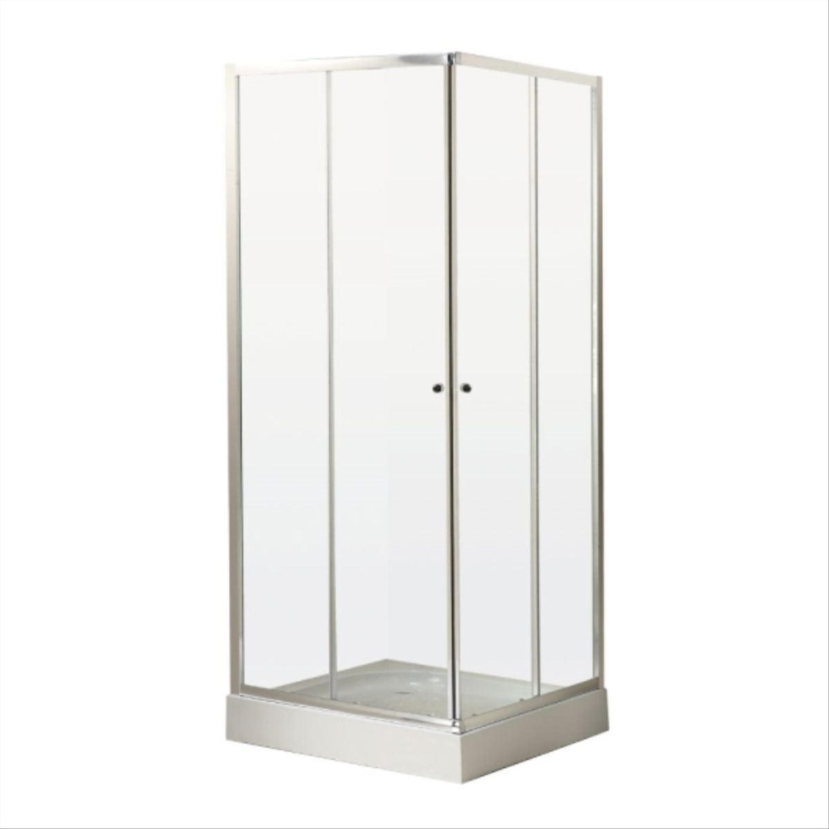 DUSCHY - Cabina de ducha cuadrada cromo 90 cm 4 mm