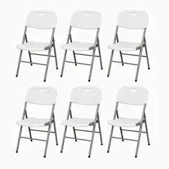 RUTTA - Pack 6 Silla Plegable Portátil Blanca