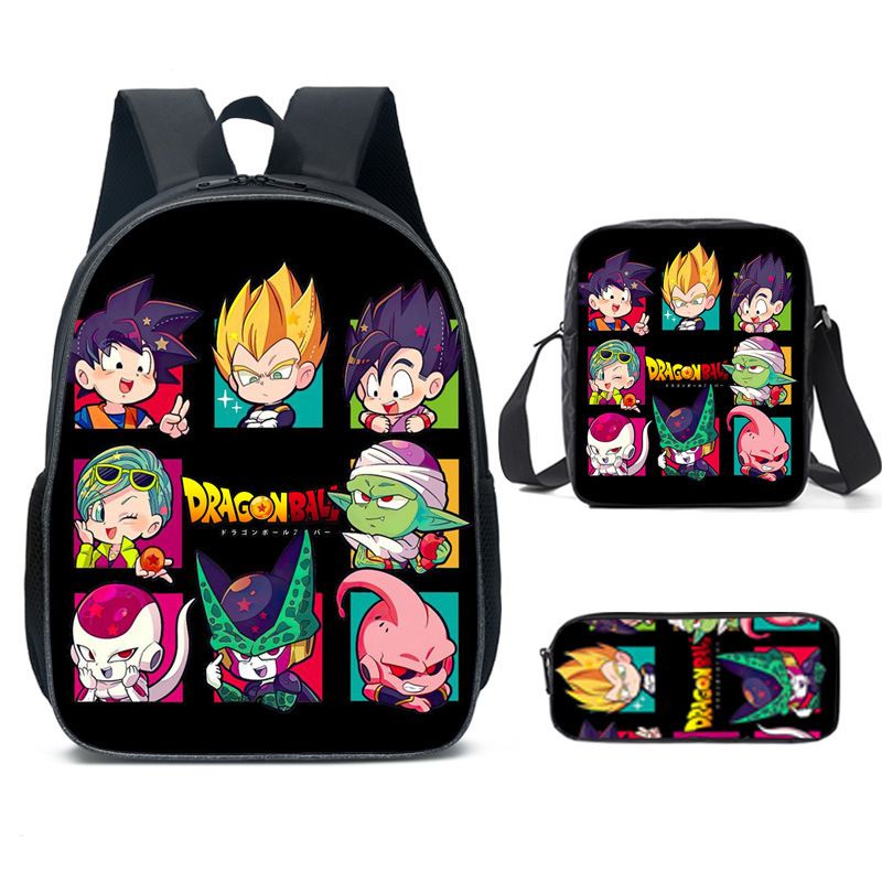 9KSAFETYJB - Mochila Infantil DragonBall Lonchera Estuche Negro