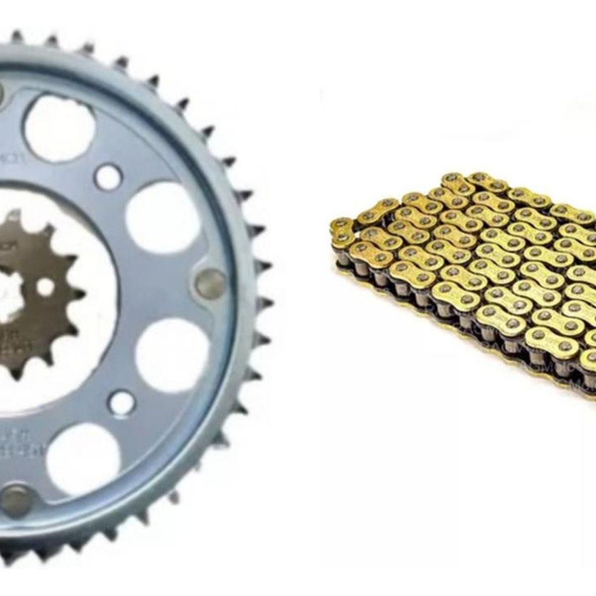 GENERICO - Kit Transmision Para Moto Honda Cb 190r C Cadena Dorada