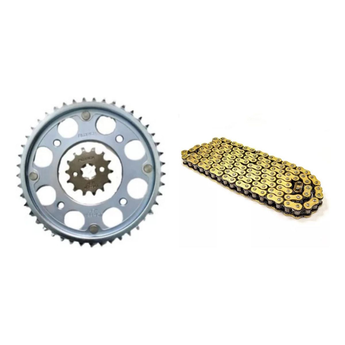 GENERICO - Kit Transmision Para Moto Honda Cb 190r C Cadena Dorada