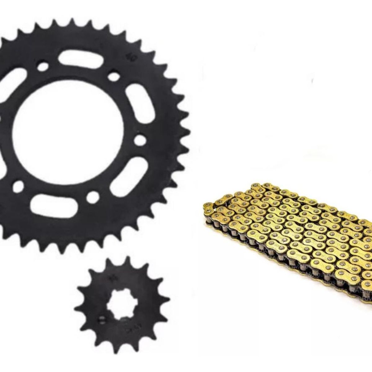 GENERICO - Kit Transmision Suzuki Gsxs-gsxr 150 C/ Cadena Oring Dorada