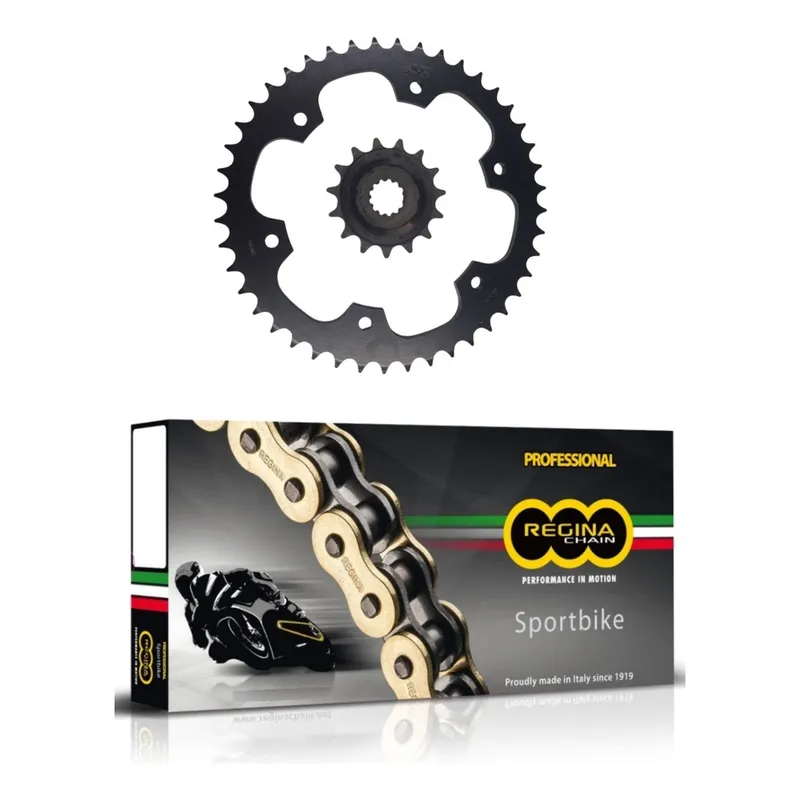 GENERICO - Kit Transmision Hyosung 650 Gt - Gtr C/ Cadena Zring Dorada