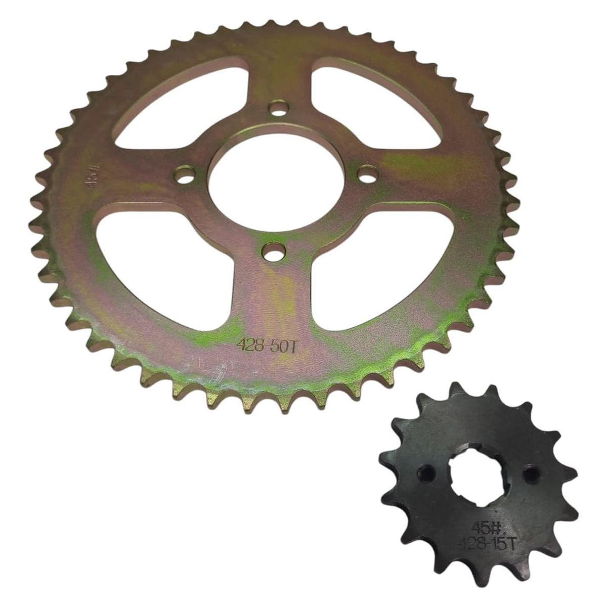 GENERICO - Kit Transmision Moto Zongshen Rx1 C/ Cadena Oring Dorada