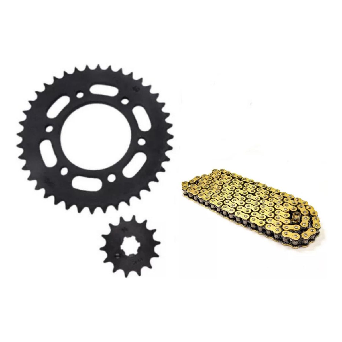 GENERICO - Kit Transmision Moto Yamaha Fzn 150 3.0 - 4.0 C/ Oring Dorada