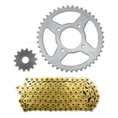 GENERICO - Kit Transmision Euromot Rex 150 C/ Cadena Dorada Heavy Duty