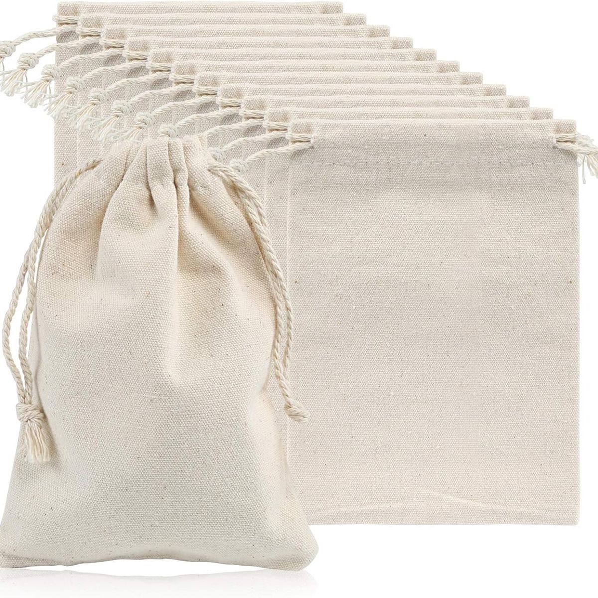 KUANGYE - Pack 60 Bolsas De Tela Para Souvenir 8x10cm