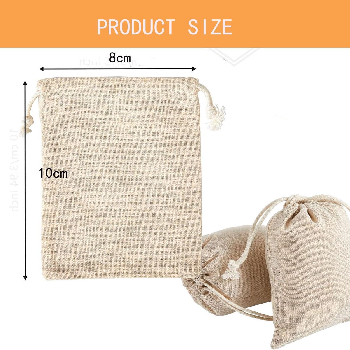 KUANGYE - Pack 60 Bolsas De Tela Para Souvenir 8x10cm