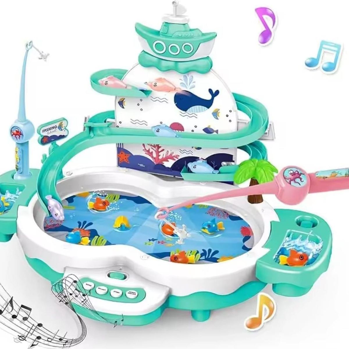 GENERICO - Juego De Pesca Magneticos 3 En 1 Para Niños