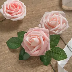 WELDMON - 25 Flores Artificiales Decoración y regalos de Rosa artificial