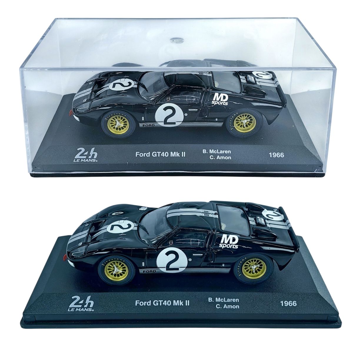 BBURAGO - Auto Ford Gt40 Mk 24h Lemans 1966 Bruce Mclaren Acrilic 1:43