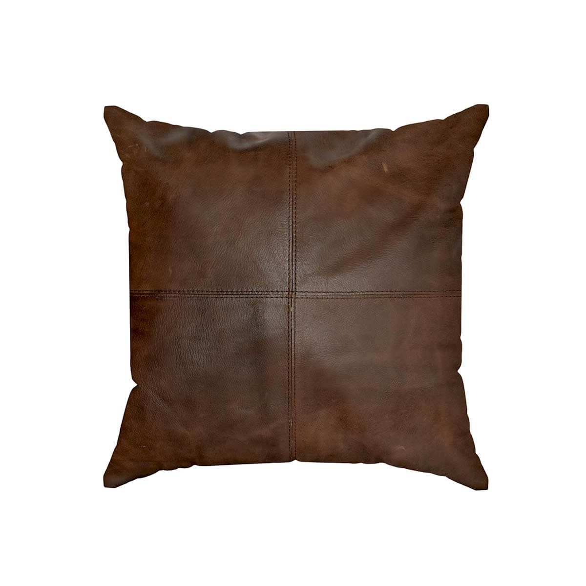 GENERICO - Cojín Decorativo de Cuero Vacuno 50 x 50 cm Mosaico Crash