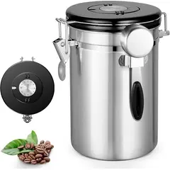 KUANGYE - Lata De Café Contenedor De Alimentos Sellado 1,5 L