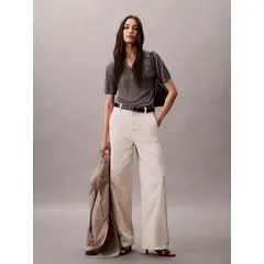 CALVIN KLEIN - Pantalón Barrel Soft Bone Beige