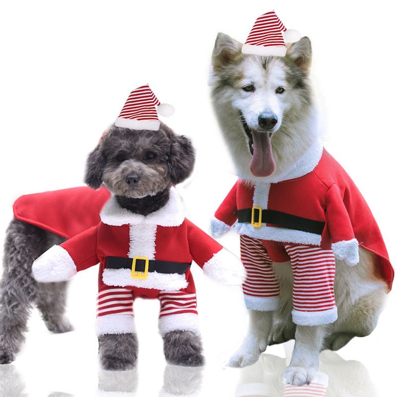 DANWEILE - Disfraz para Perro Navidad - Santa Claus Papá Noel - Talla L